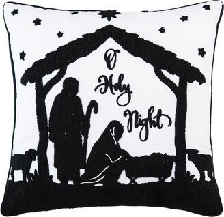 Holy Night 18 x 18 Tufted Throw Pillow