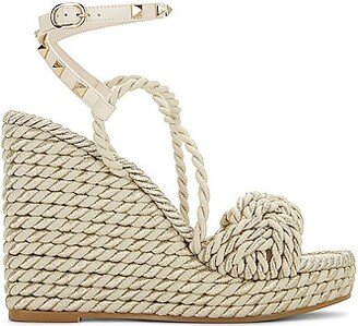 Espadrille Wedge Sandal in Ivory