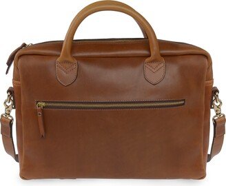 Vida Vida Luxe Tan Leather Laptop Bag