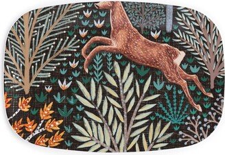 Serving Platters: Forest & Animals - Multi Serving Platter, Multicolor