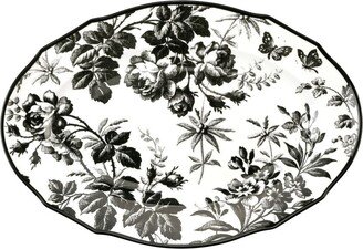 Herbarium floral-print oval tray (37.6cm)