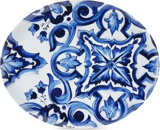 Mediterranean-Pattern Porcelain Platter-AA