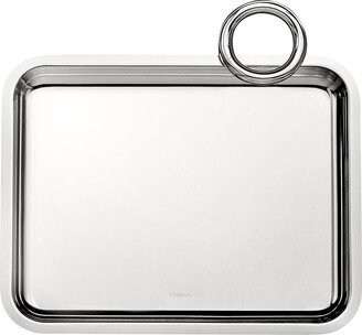 Vertigo 20cm x 16cm silver-plated 1-handle tray