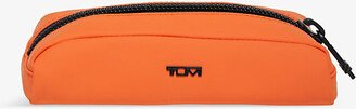 Mens Chilean Orange Modular Small Logo-embellished Woven Pouch