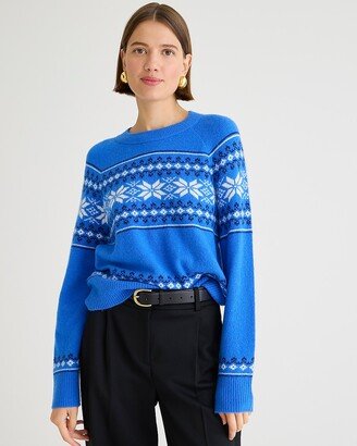 Fair Isle crewneck sweater in Supersoft yarn