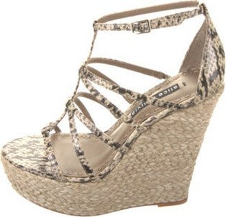 Leather Animal Print Espadrilles-AE