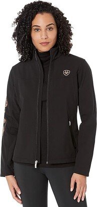 New Team Softshell Jacket (Black/Leopard) Women's Clothing