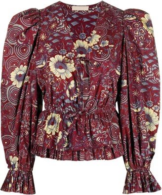 Ren floral-print blouse