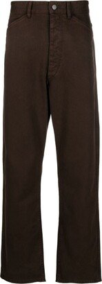 Mid-Rise Straight-Leg Trousers-BO