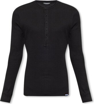 T-shirt With Long Sleeves - Black