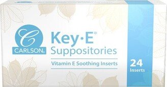 Carlson Nutritional Supplements Carlson - Key-E Suppositories, 30 IU Vitamin E Suppository, Lubricates Dry Areas, 24 Count