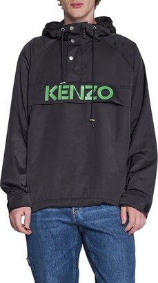 Logo Printed Drawstring Hoodie-BR