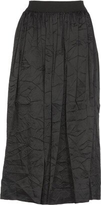 High-Rise Ruched Midi Skirt