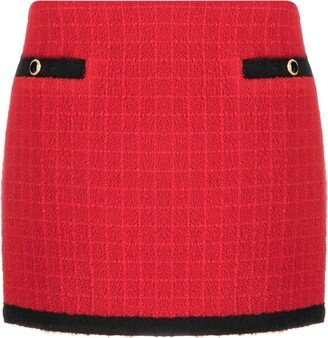 Tweed Low-Waist Miniskirt