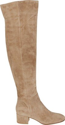 Rolling Mid Camel Over-the-knee Boots