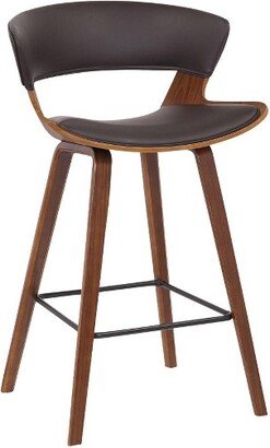 26 Jagger Faux Leather Wood Counter Height Barstool