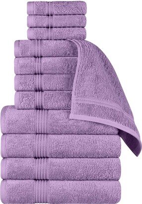 Egyptian Cotton 12Pc Highly Absorbent Solid Ultra Soft Towel Set-AE