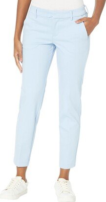 Petite Kelsey Straight Leg Trousers in Super Stretch Ponte Knit Misty Blue 6P 27