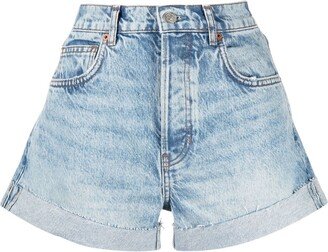 Charlene high-rise denim shorts