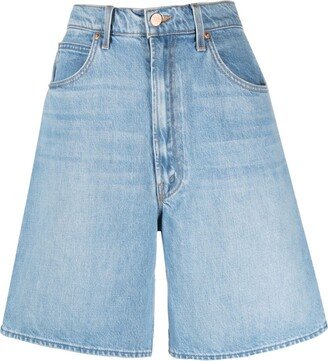 High-Rise Denim Shorts-AJ