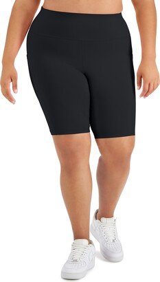 Id Ideology Plus Size Pull-On Bicycle Shorts, Created for Macy's