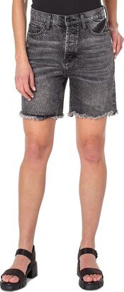 Womens Faded Mini Denim Shorts