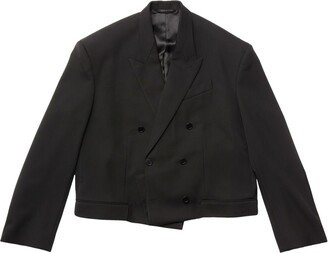 Double-Breasted Wool Blazer-AM