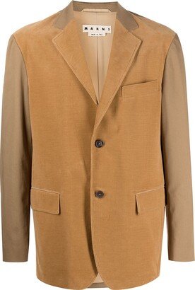 Panelled Single-Breasted Blazer-AB