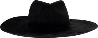 Black Hat With Af Logo Patch In Velvet Woman