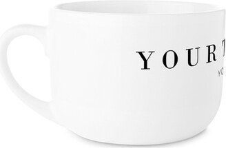 Mugs: Text Gallery Latte Mug, White, 25Oz, Multicolor