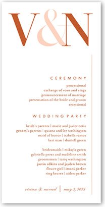 Wedding Program Cards: Timeless Toast Wedding Program, White, 4X8 Flat Program, Matte, Signature Smooth Cardstock, Square