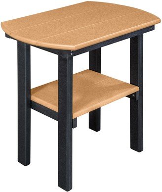 OS Home and Office Furniture OS Home and Office Model Oval End Table in Cedar with a Black Base