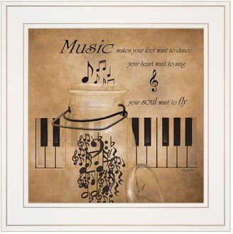 Music by Robin-Lee Vieira, Ready to hang Framed Print, White Frame, 15