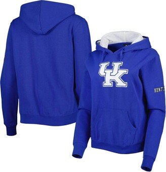 Women's Stadium Athletic Royal Kentucky Wildcats Big Logo Pullover Hoodie