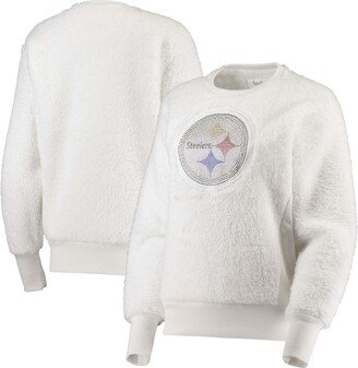 Touch Women's White Pittsburgh Steelers Milestone Tracker Pullover Sweatshirt