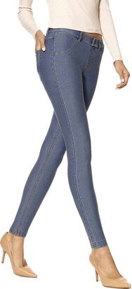 Essential Denim Leggings In Stone Acid Wash