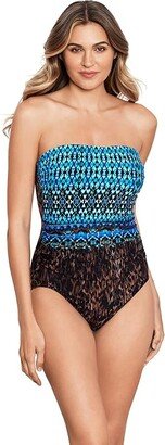 Untamed Avanti One-Piece (Brown/Multi) Women's Swimsuits One Piece