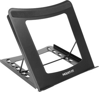 Mount-It! Laptop Stand For Desk Adjustable Height | Solid Steel Laptop Riser | 5 Adjustable Heights | Properly Positions Head, Neck, Back & Wrists