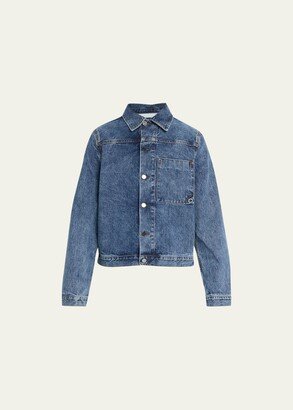 Men's Denim Trucker Jacket-AB