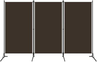 3-Panel Room Divider Brown 102.4x70.9