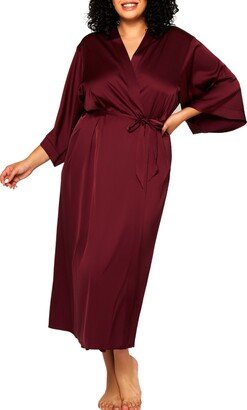 Plus Size Tania Elegant Satin Lux Robe