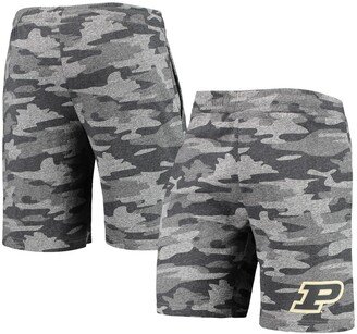 Men's Concepts Sport Charcoal, Gray Purdue Boilermakers Camo Backup Terry Jam Lounge Shorts - Charcoal, Gray