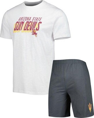 Men's Concepts Sport Charcoal, White Arizona State Sun Devils Downfield T-shirt and Shorts Set - Charcoal, White