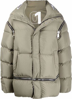 High-Neck Zip-Detail Padded Jacket