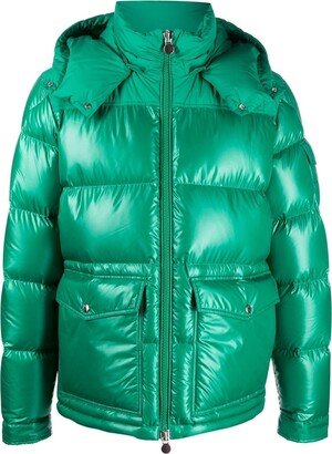 Feather-Down Hooded Puffer Jacket