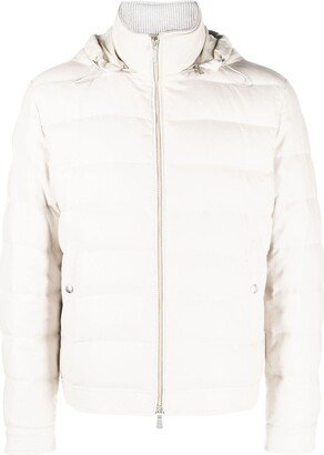 Silk-Cashmere Puffer Jacket