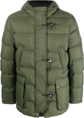 Multiple-Pocket Hooded Padded Jacket