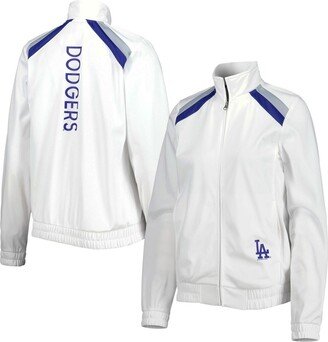 Women's G-iii 4Her by Carl Banks White Los Angeles Dodgers Red Flag Full-Zip Track Jacket