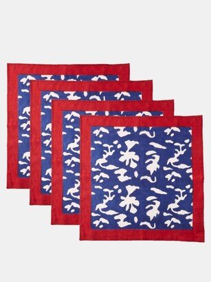 X La Minervetta Set Of Four Cotton-muslin Napkins