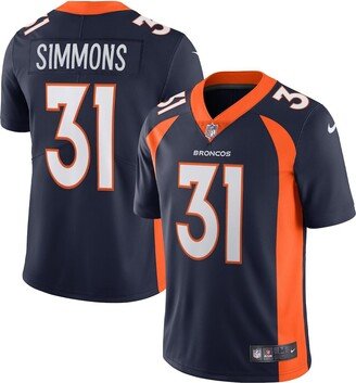 Men's Justin Simmons Navy Denver Broncos Alternate Vapor Limited Jersey
